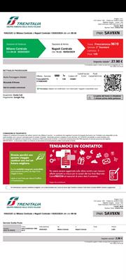 Biglietti Trenitalia per 2 persone