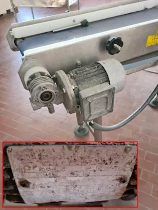Nastro alimentare inox con sponde usato - Foto 2