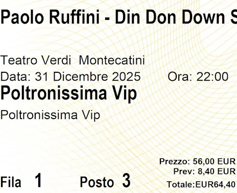 Capodanno con Paolo Ruffini al Teatro Verdi di Montecatini