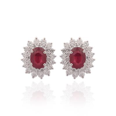 Anello Rubino Naturale e Diamanti - Foto 5