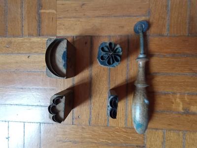 Vintage 4 Timbri x ricamo su tessuto Articolo Raro anni 1910 - Foto 3