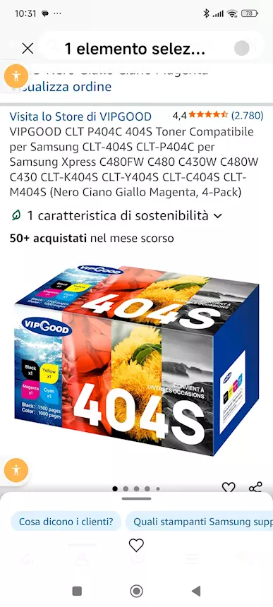Toner 404S compatibile Samsung