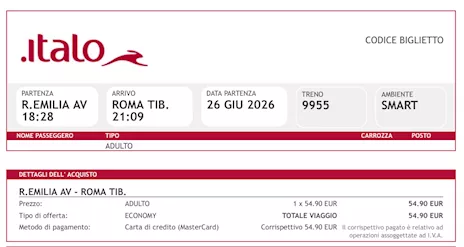 Italo Reggio Emilia - Roma Tiburtina