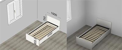 Letto Colombini singolo con secondo letto