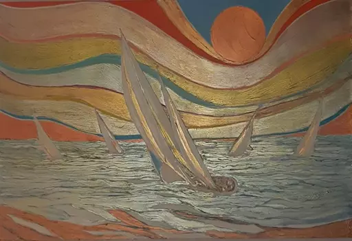 Vele - Tecnica mista su tela - 100x150 cm