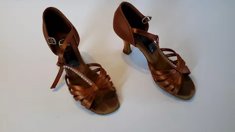 Scarpe da ballo tessuto e strass calzature PAOUL Tg 38