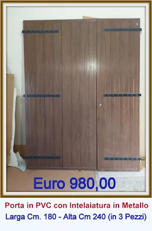 Porta/Portone 3 ante PVC rinforzato - nuovo - 180x240