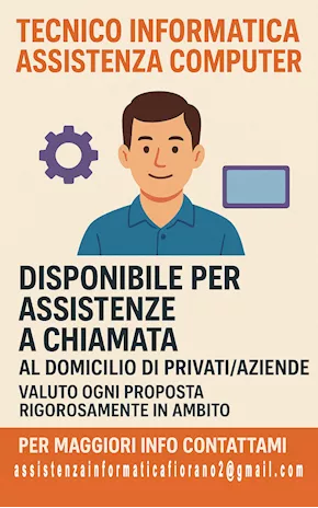 Informatico per assistenza computer a domicilio
