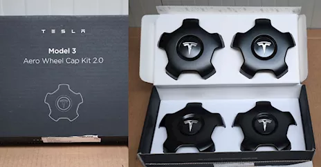 Set 4 coprimozzo per Tesla mod. 3