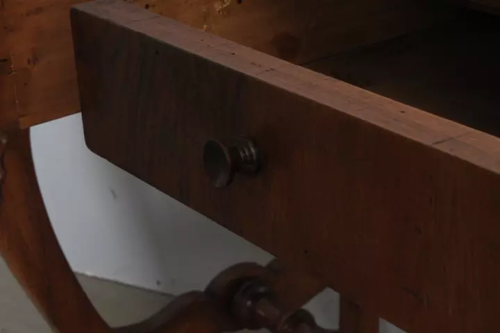 Antica scrivania scrittoio Luigi Filippo noce toscano '800 - Foto 4