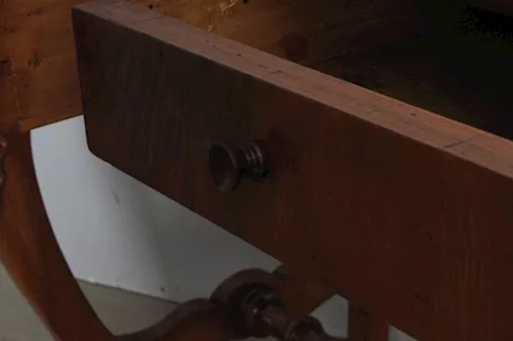 Antica scrivania scrittoio Luigi Filippo noce toscano '800 - Foto 4