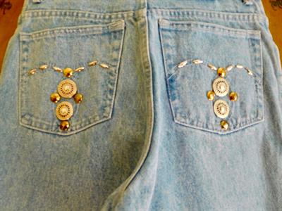 Jeans donnJeans donna LES COPAINS taglia 42, stupende borchie - Foto 6