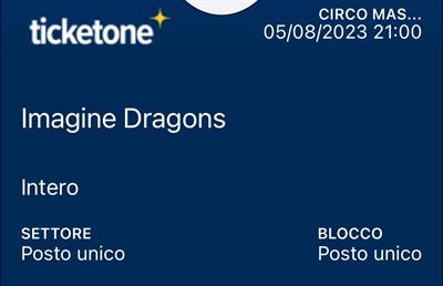 Biglietto Imagine Dragons