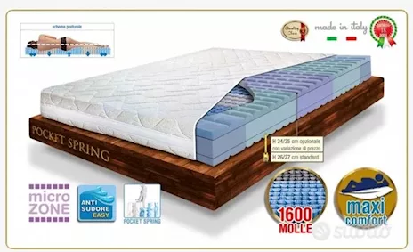 Letto matrimoniale king size (per dormire) + materasso, come nuovo - Foto 5