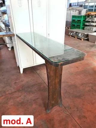 Tavoli legno e vetro usati, mod. B - Foto 2