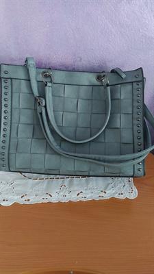 Borsa color azzurro/grigio Navy nuova co portafogli abbinato - Foto 6