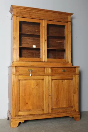 Antica credenza doppio corpo Toscana pioppo massello