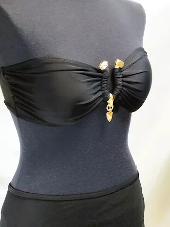 Costume da bagno bikini donna 3 pezzi copricostume mare Tg.L
