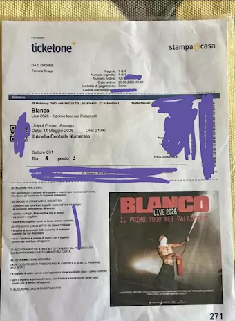 Biglietti concerto di Blanco Assago