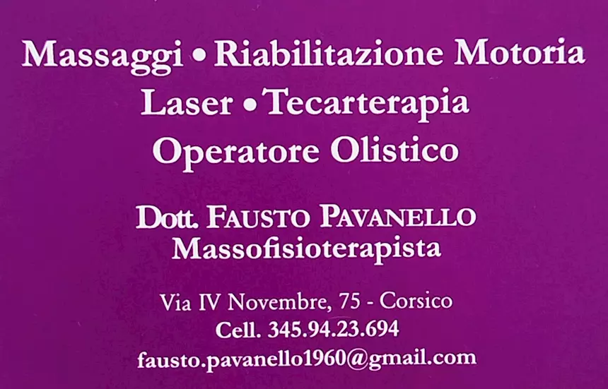 Dott. Fausto Pavanello Massofisioterapista