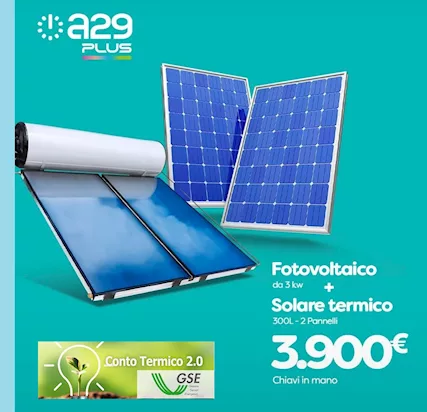Combo Fotovoltaico e Solare termico