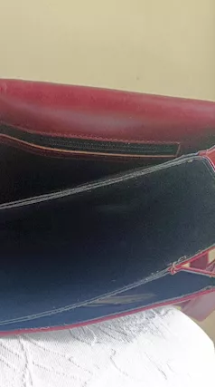 Borsa in pelle donna colore bordeaux - Foto 6