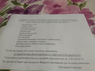 Servizi di giardinaggio
