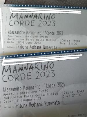 2 biglietti per concerto