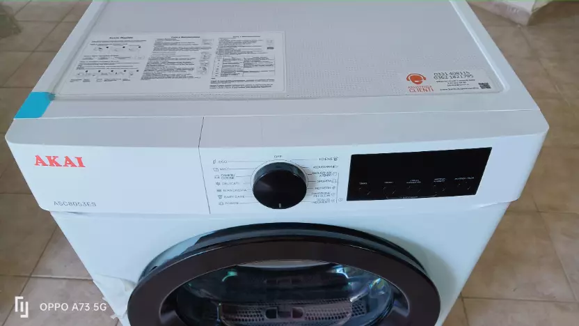 Asciugatrice AKAI ASC8053ES 8 Kg, Pompa di Calore Nuova, mai usata - Foto 5