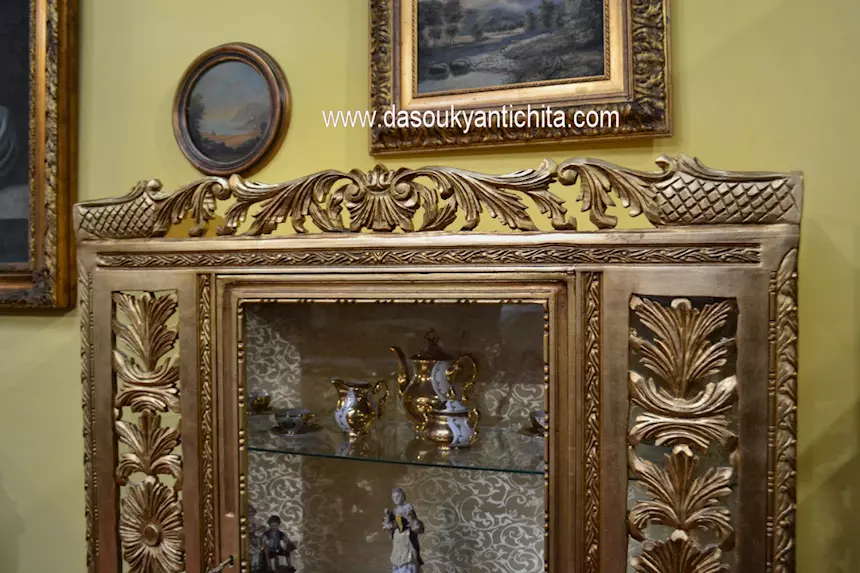 Cristalliera dorata stile barocco Luigi XV - Foto 6