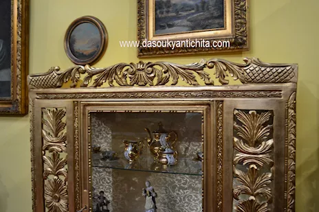 Cristalliera dorata stile barocco Luigi XV - Foto 6