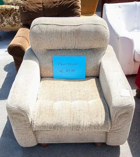 Poltrona Vintage Imbottita - 24378, in legno