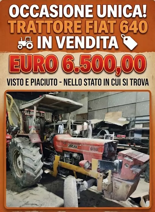 Fiat 640 RM2 con Muletto Posteriore Anno 1980