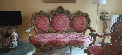 Divano e 2 poltrone stile barocco