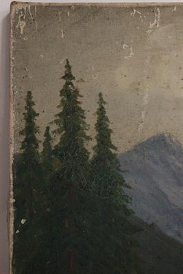 Quadro olio su tela, paesaggio montano 55cm x 46cm - Foto 5