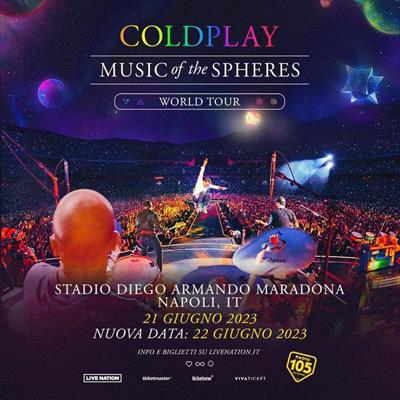 Scambio biglietto prato Coldplay dal 22 al 21 Giugno Napoli