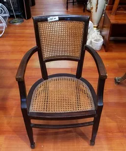 Sedia Capotavola Vintage in Legno Scuro