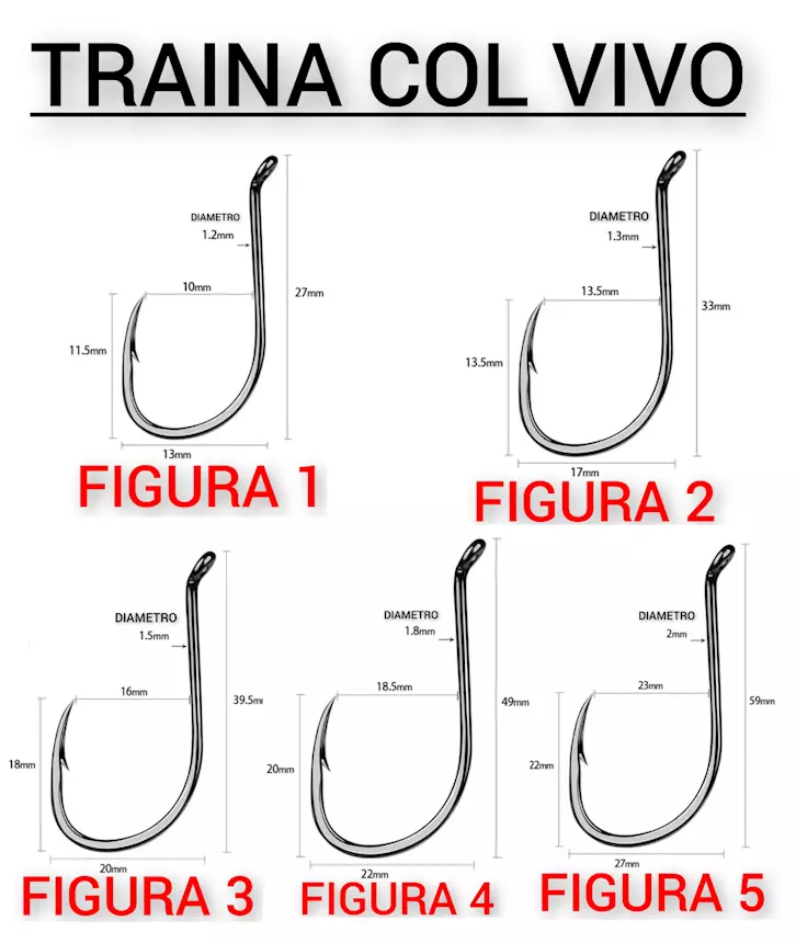 Terminale traina col vivo personalizzato 2 ami scorrevole - Foto 2