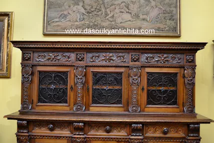 Credenza doppio corpo stile Rinascimento del 900 - Foto 2