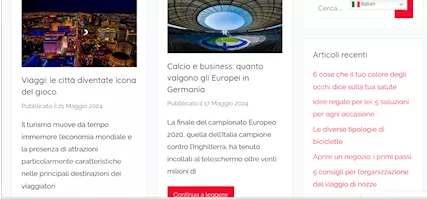 Sito Web di Intrattenimento con 1600 Articoli