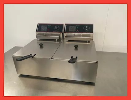 FRIGGITRICE Elettrica 2 VASCHE Nuova 6 + 6 Litri