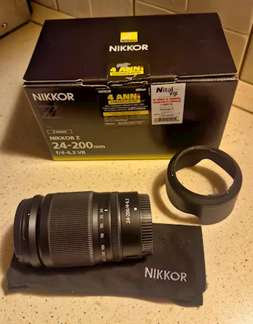 Nikon Nikkor Z 24-200mm f/4-6.3 VR garanzia Nital fino 14-9