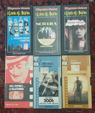 Lotto 6 VHS Classici del brivido Espresso cinema Corriere
