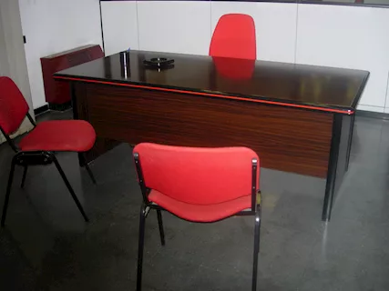 Scrivanie Tavolo Sedie mobili Ufficio, color grigio, colore rosso - Anteprima 1