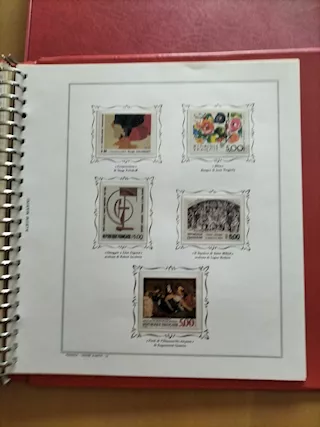 Album raccoglitore rosso con francobolli 1976-1980U.R.S.S - Foto 6