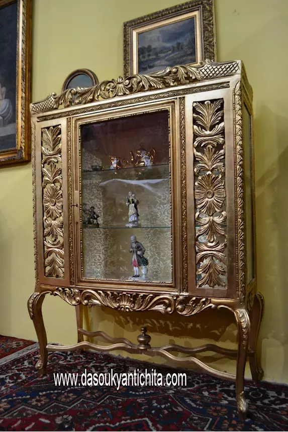 Cristalliera dorata stile barocco Luigi XV - Foto 9