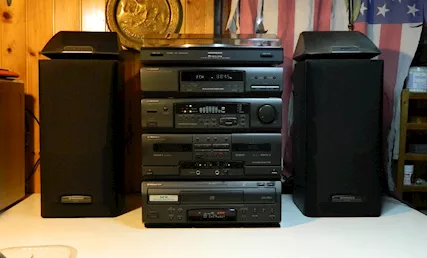 Hi-Fi Pioneer DC-J121+LaserDisc+radio+piatto
