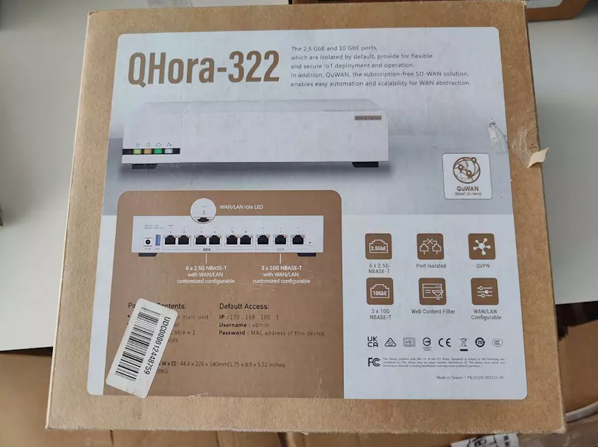 Router QNAP QHora-322 SD-WAN 10GbE nuovo