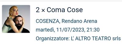 Coma cose Cosenza