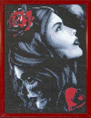 Quadro in diamond painting 5D dal titolo Gioco d'azzardo